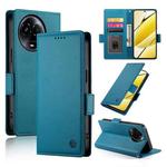 For Realme 11 5G / Realme 11x Side Buckle Magnetic Frosted Leather Phone Case(Blue)