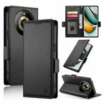 For Realme 11 Pro 5G / 11 Pro+ 5G Side Buckle Magnetic Frosted Leather Phone Case(Black)