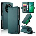 For Realme 12+ / Narzo 70 Pro Side Buckle Magnetic Frosted Leather Phone Case(Dark Green)