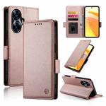 For Realme C55 4G / Narzo N55 Side Buckle Magnetic Frosted Leather Phone Case(Rose Gold)