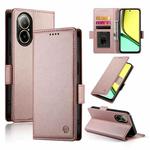 For Realme C67 4G Global Side Buckle Magnetic Frosted Leather Phone Case(Rose Gold)