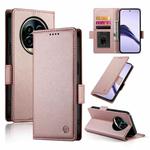 For Realme 13 Pro / 13 Pro+ Global Side Buckle Magnetic Frosted Leather Phone Case(Rose Gold)