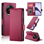 For Realme 13 Pro / 13 Pro+ Global Side Buckle Magnetic Frosted Leather Phone Case(Wine Red)