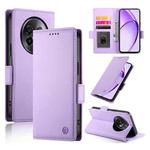For Realme 13+ Side Buckle Magnetic Frosted Leather Phone Case(Purple)