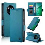 For Realme 14 Pro Side Buckle Magnetic Frosted Leather Phone Case(Blue)
