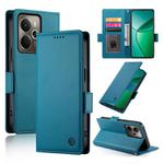 For Realme 14 / Realme P3 5G Side Buckle Magnetic Frosted Leather Phone Case(Blue)