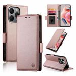 For Realme 15T 5G Side Buckle Magnetic Frosted Leather Phone Case(Rose Gold)