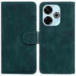 For Xiaomi Poco M6 4G Skin Feel Pure Color Flip Leather Phone Case(Green)