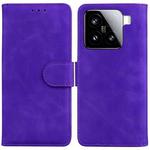 For Xiaomi 15 Skin Feel Pure Color Flip Leather Phone Case(Purple)