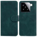 For Xiaomi 15 Skin Feel Pure Color Flip Leather Phone Case(Green)