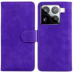 For Xiaomi 15 Pro Skin Feel Pure Color Flip Leather Phone Case(Purple)