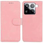 For Xiaomi 15 Pro Skin Feel Pure Color Flip Leather Phone Case(Pink)