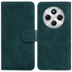 For Redmi 14C 4G Skin Feel Pure Color Flip Leather Phone Case(Green)