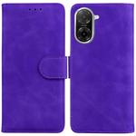 For Redmi A5 4G 173.3mm Skin Feel Pure Color Flip Leather Phone Case(Purple)