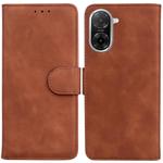 For Redmi A5 4G 173.3mm Skin Feel Pure Color Flip Leather Phone Case(Brown)