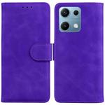 For Redmi Note 14S 4G Skin Feel Pure Color Flip Leather Phone Case(Purple)