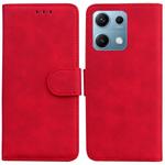 For Redmi Note 14S 4G Skin Feel Pure Color Flip Leather Phone Case(Red)