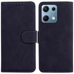 For Redmi Note 14S 4G Skin Feel Pure Color Flip Leather Phone Case(Black)