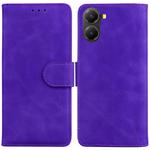 For Redmi Turbo 4 / Xiaomi Poco X7 Pro Skin Feel Pure Color Flip Leather Phone Case(Purple)