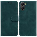 For Redmi Turbo 4 / Xiaomi Poco X7 Pro Skin Feel Pure Color Flip Leather Phone Case(Green)