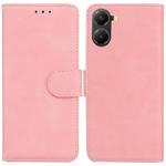 For Redmi Turbo 4 / Xiaomi Poco X7 Pro Skin Feel Pure Color Flip Leather Phone Case(Pink)