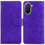 For Redmi A5 4G 171.7mm Skin Feel Pure Color Flip Leather Phone Case(Purple)