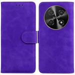 For Huawei nova 12i 4G Global Skin Feel Pure Color Flip Leather Phone Case(Purple)