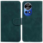 For Huawei nova 12 Pro Skin Feel Pure Color Flip Leather Phone Case(Green)