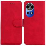 For Huawei nova 12 Ultra Skin Feel Pure Color Flip Leather Phone Case(Red)