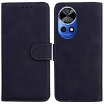 For Huawei nova 12 Ultra Skin Feel Pure Color Flip Leather Phone Case(Black)