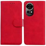 For Huawei nova 12 Skin Feel Pure Color Flip Leather Phone Case(Red)