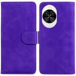 For Huawei nova 14 Skin Feel Pure Color Flip Leather Phone Case(Purple)