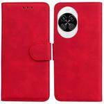 For Huawei nova 14 Skin Feel Pure Color Flip Leather Phone Case(Red)