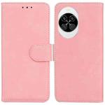 For Huawei nova 14 Skin Feel Pure Color Flip Leather Phone Case(Pink)