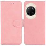 For Huawei nova 14 Ultra Skin Feel Pure Color Flip Leather Phone Case(Pink)