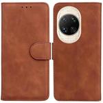 For Huawei nova 14 Ultra Skin Feel Pure Color Flip Leather Phone Case(Brown)