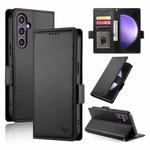 For Samsung Galaxy S25 FE 5G Side Buckle Magnetic Frosted Leather Phone Case(Black)