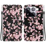 For Xiaomi 15 Pro Crystal Texture Colored Drawing Leather Phone Case(Plum Bossom)