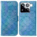 For Xiaomi 15 Pro Colorful Magnetic Buckle Leather Phone Case(Blue)