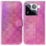 For Xiaomi 15 Pro Colorful Magnetic Buckle Leather Phone Case(Pink)
