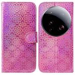 For Xiaomi 15 Ultra Colorful Magnetic Buckle Leather Phone Case(Pink)