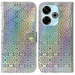For Xiaomi Redmi 13 4G Colorful Magnetic Buckle Leather Phone Case(Silver)