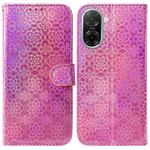 For Redmi A5 4G 173.3mm Colorful Magnetic Buckle Leather Phone Case(Pink)