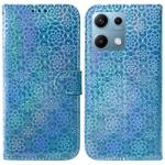 For Redmi Note 14S 4G Colorful Magnetic Buckle Leather Phone Case(Blue)