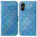For Redmi Turbo 4 / Xiaomi Poco X7 Pro Colorful Magnetic Buckle Leather Phone Case(Blue)