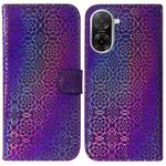 For Redmi A5 4G 171.7mm Colorful Magnetic Buckle Leather Phone Case(Purple)