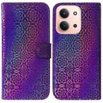 For Redmi 15C 4G 173.1mm / 15C 5G 173.1mm Colorful Magnetic Buckle Leather Phone Case(Purple)