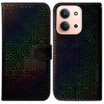 For Redmi 15C 4G 173.1mm / 15C 5G 173.1mm Colorful Magnetic Buckle Leather Phone Case(Black)