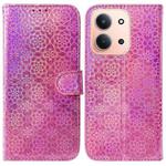 For Redmi 15C 4G 173.1mm / 15C 5G 173.1mm Colorful Magnetic Buckle Leather Phone Case(Pink)