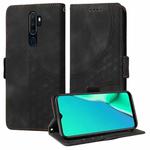 For OPPO A9 2020 / A5 2020  Embossed Rhombus Starry Leather Phone Case(Black)